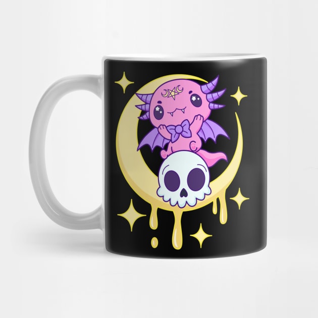 Axolotl Gothic Kawaii Pastel Goth by HollyDuck